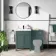 Midnight Green Slimline Back To Wall Toilet Unit 500mm