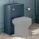 Capri Navy Blue Back To Wall Toilet Unit 500mm