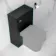 Matt Black Slimline Back To Wall Toilet Unit 500mm