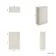 Crete Fluted Linen White Slimline Back To Wall Toilet Unit 500mm