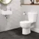 Georgia Cloakroom Wall Hung Basin and Toilet Set - Left Handed