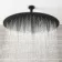 Ballina Premium Ceiling Matt Black Round Thermostatic Shower Set - 400mm Head & Hand Shower