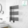 Madrid Electric Matt Black Designer Heated Towel Rail 800x600mm