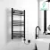 Barcelona Electric Matt Black Straight Heated Towel Rail 1000x500mm