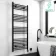 Barcelona Electric Matt Black Straight Heated Towel Rail 1600x600mm
