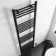 Barcelona Electric Matt Black Straight Heated Towel Rail 1800x500mm