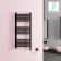Valetta Electric Matt Black Square Heated Towel Rail 1000x450mm