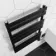 Santorini Electric Matt Black Flat Panel Heated Towel Rail 800x600mm