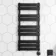 Santorini Electric Matt Black Flat Panel Heated Towel Rail 1000x450mm