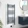 Barcelona Electric Inky Blue Straight Heated Towel Rail 1200x500mm