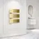 Seville Electric Brushed Brass Designer Flat Panel Heated Towel Rail 800x600mm