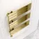 Seville Electric Brushed Brass Designer Flat Panel Heated Towel Rail 800x600mm