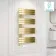 Seville Electric Brushed Brass Designer Flat Panel Heated Towel Rail 1200x600mm