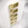 Seville Electric Brushed Brass Designer Flat Panel Heated Towel Rail 1600x450mm
