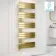 Seville Electric Brushed Brass Designer Flat Panel Heated Towel Rail 1600x600mm