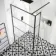 Munich Matt Black Grid 8mm Wet Room Shower Glass 1200mm & 250mm Return Panel