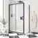 Hamburg Matt Black Easy Clean 8mm Sliding Shower Enclosure 1200x800mm - Easy Fix