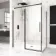 Stockholm Matt Black Easy Clean 8mm Frameless Sliding Shower Enclosure 1400x900mm