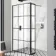Munich Matt Black Grid 8mm Wet Room Shower Glass 1000mm & 250mm Pivotal Return Panel