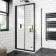 London Matt Black 6mm Bifold Shower Enclosure 900x900mm