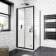 London Matt Black 6mm Bifold Shower Enclosure 900x900mm