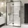 Helsinki Matt Black Premium Easy Clean 8mm Hinged Shower Enclosure 1200x900mm