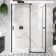 Vienna Matt Black Easy Clean 8mm Hinged Shower Enclosure 1400x900mm