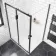 London Matt Black 6mm Sliding Shower Enclosure 1100x900mm