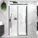 Stockholm Matt Black Easy Clean 8mm Frameless Sliding Shower Enclosure 1100x900mm