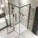 Helsinki Matt Black Premium Easy Clean 8mm Hinged Shower Enclosure 1100x800mm