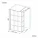 Munich Matt Black Grid 8mm Wet Room Shower Glass 1100mm & 250mm Return Panel