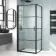 Toulon Matt Black Grid Easy Clean 6mm Pivot Shower Enclosure 900x700mm