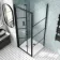 London Matt Black Grid 6mm Bifold Shower Enclosure 700x700mm