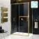 Hamburg Brushed Brass Easy Clean 8mm Sliding Shower Enclosure 1200x800mm - Easy Fix