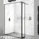 Munich Matt Black Framed 8mm Wet Room Shower Glass 1400mm & 250mm Pivotal Return Panel