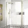 Munich Brushed Brass Framed 8mm Wet Room Shower Glass 1400mm & 250mm Return Panel