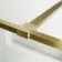 Munich Brushed Brass Framed 8mm Walk In Shower Enclosure 900mm & 900mm Glass with Return Panel