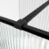 Munich Fluted Effect Matt Black Framed 8mm Wet Room Shower Glass 900mm & 250mm Pivotal Return Panel