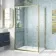 London Brushed Brass 6mm Sliding Shower Enclosure 1100x900mm