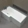 L Shaped 1700 Shower Bath - Left Handed