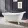 Highbury 1700mm Roll Top Slipper Bath - White Ball Feet