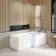 L Shaped 1700 Shower Bath & 6mm Easy Clean Screen with Rail - Right Handed