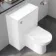 Harper Gloss White Back To Wall Unit and Aruba Toilet