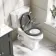 Hudson Traditional Close Coupled Toilet With Graphite Grey Wooden Seat