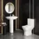 Atlanta Rimless Close Coupled Toilet & Pedestal Basin Set