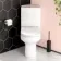 Denver Rimless Close Coupled Corner Toilet With Soft Close Seat