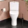 Orlando Rimless Comfort Height Close Coupled Corner Toilet With Soft Close Slim Seat