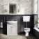 Hudson Traditional Toilet With Low-Level Cistern and Cotton White Wooden Seat