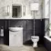 Hudson Traditional Toilet With High-Level Cistern and Cotton White Wooden Seat