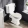 Hudson Traditional Close Coupled Toilet With Cotton White Wooden Seat